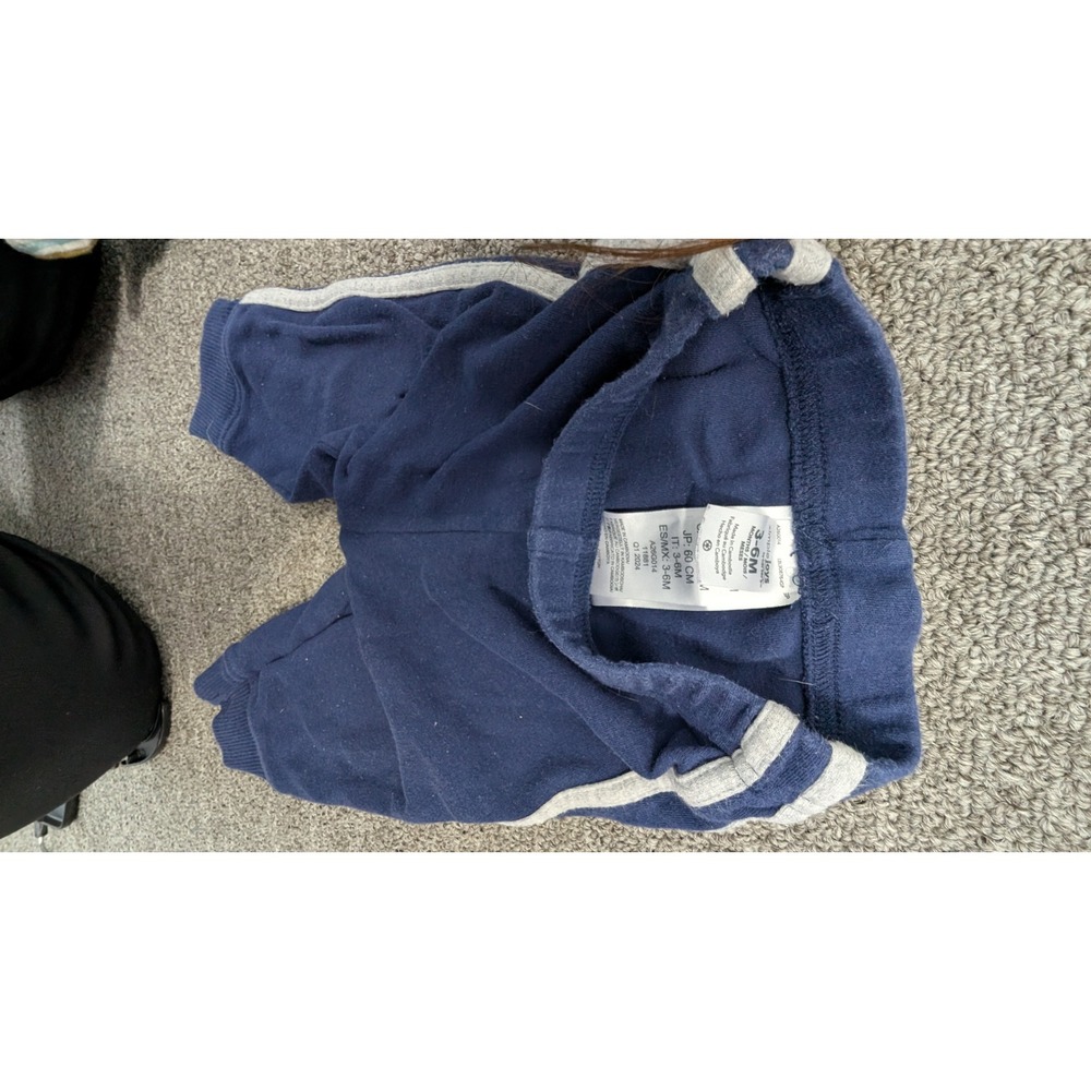 Simple Joys by Carters Baby Boys Navy Blue Grey‎ Stripe Jogger Pants 3-6M
